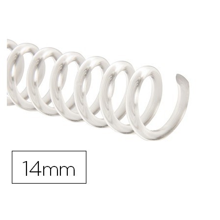 ESPIRAL PLASTICO Q-CONNECT TRANSPARENTE 32 5:1 14MM 1,8MM CAJA DE 1...