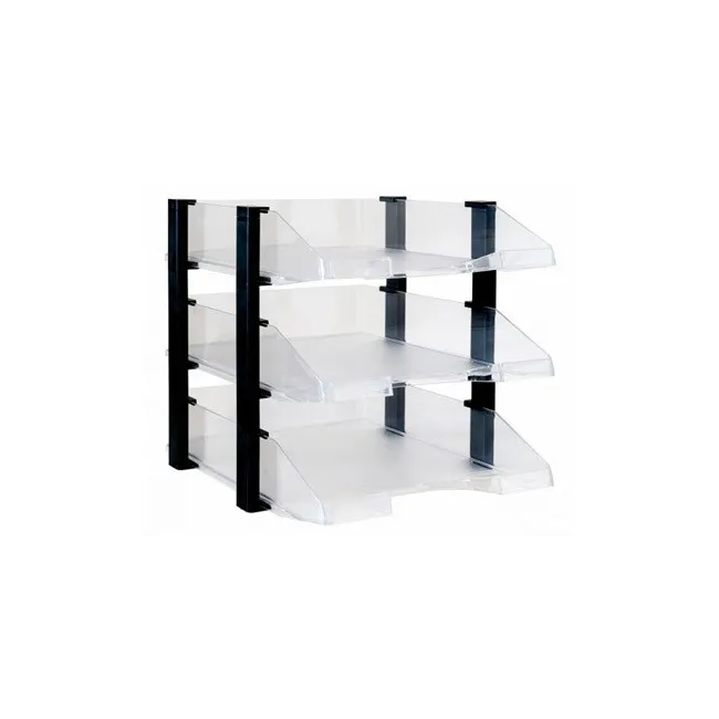 BANDEJA SOBREMESA ARCHIVO 2000 PLASTICO TRANSPARENTE CON ELEVADORES...