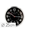 RELOJ Q-CONNECT DE PARED METALICO REDONDO 25 CM MOVIMIENTO SILENCIO...