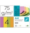 PAPEL COLOR LIDERPAPEL A4 75G/M2 NEON 4 COLORES SURTIDOS PAQUETE DE...