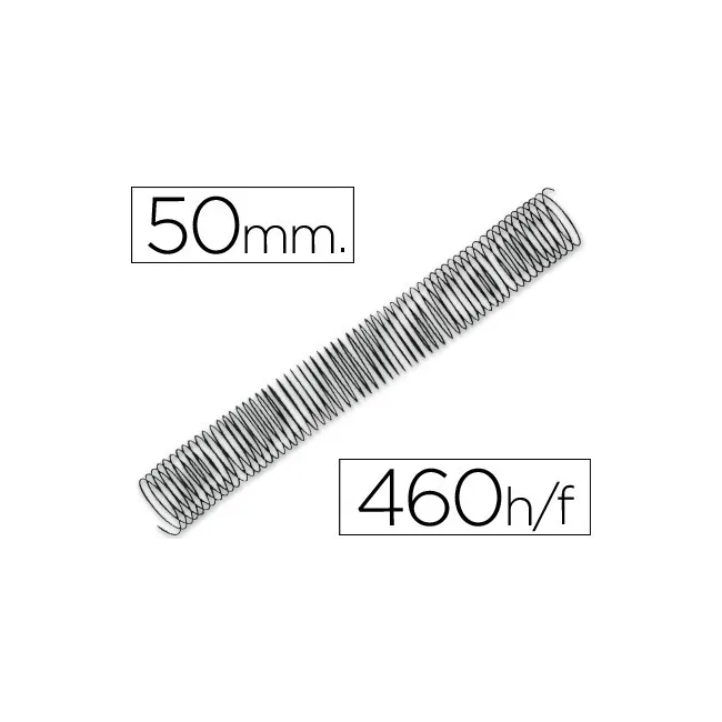 ESPIRAL METALICO Q-CONNECT 64 5:1 50MM 1,2MM CAJA DE 25 UNIDADES