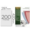 TAPA DE ENCUADERNACION FELLOWES DIN A3 PVC TRANSPARENTE CRISTAL 200...