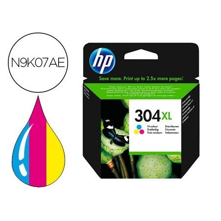 INK-JET HP 304XL DESKJET 3000 / 3720 / 3730 TRICOLOR 300 PAGINAS