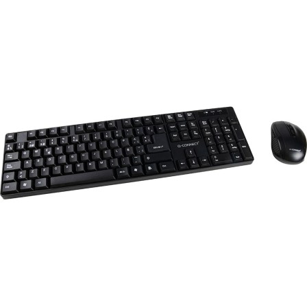 SET TECLADO + RATON INALAMBRICO Q-CONNECT 2.4G NEGRO COMPATIBLE WIN...
