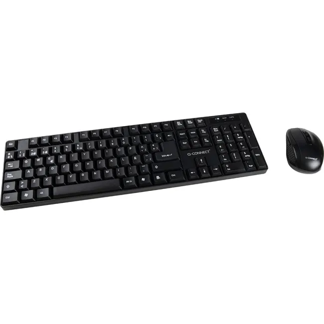 SET TECLADO + RATON INALAMBRICO Q-CONNECT 2.4G NEGRO COMPATIBLE WIN...
