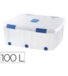 CONTENEDOR PLASTICO PLASTICFORTE 100 LITROS N 15 TRANSPARENTE CON T...