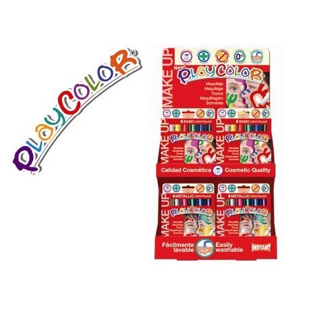BARRA DE MAQUILLAJE PLAYCOLOR MAKE UP BASIC EXPOSITOR DE 24 UNIDADE...