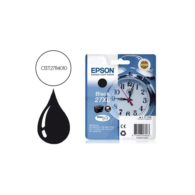 INK-JET EPSON 27XL WF 3620 / 3640 / 7110 / 7610 / 7620 NEGRO -1.100...