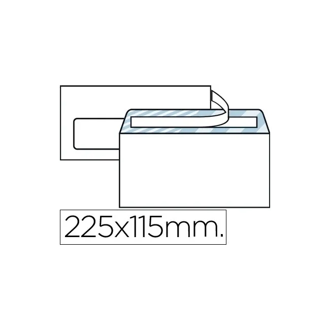 SOBRE LIDERPAPEL N.6 BLANCO AMERICANO VENTANA IZQUIERDA 115X225 TIR...