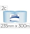 PAPEL SECAMANOS INDUSTRIAL AMOOS 2 CAPAS 235 MM X 300 MT COLOR AZUL...