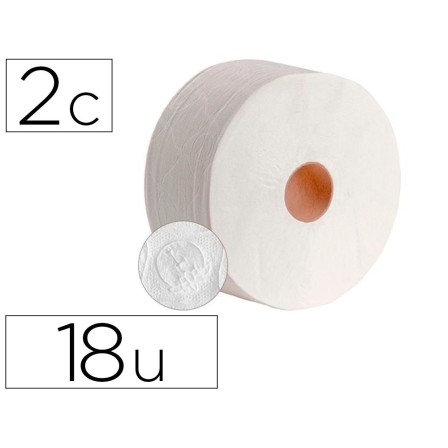 PAPEL HIGIENICO DAHI JUMBO 2 CAPAS CELULOSA BLANCA 140 MT MANDRIL 4...