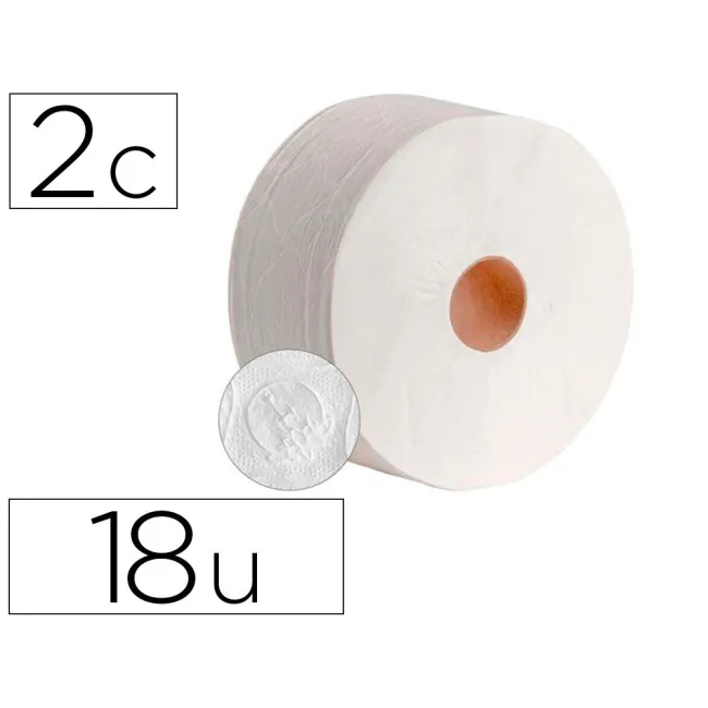 PAPEL HIGIENICO DAHI JUMBO 2 CAPAS CELULOSA BLANCA 140 MT MANDRIL 4...