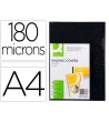 TAPA DE ENCUADERNACION Q-CONNECT PVC DIN A4 OPACA NEGRA 180 MICRAS ...