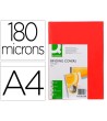 TAPA DE ENCUADERNACION Q-CONNECT PVC DIN A4 OPACA ROJO 180 MICRAS C...