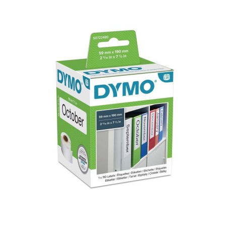 ETIQUETA ADHESIVA DYMO 99019 -TAMAÑO 59X190 MM PARA IMPRESORA 400 1...