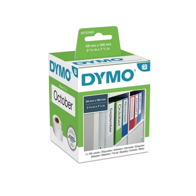 ETIQUETA ADHESIVA DYMO 99019 -TAMAÑO 59X190 MM PARA IMPRESORA 400 1...