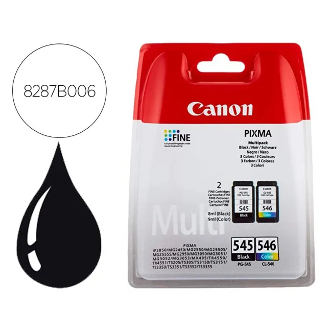 INK-JET CANON PG-545 / CL-546 PIXMA MG2550 / MG3050 / TR4550 / TS20...