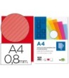 TAPA ENCUADERNACION LIDERPAPEL POLIPROPILENO ONDULADO A4 0.8 MM ROJ...