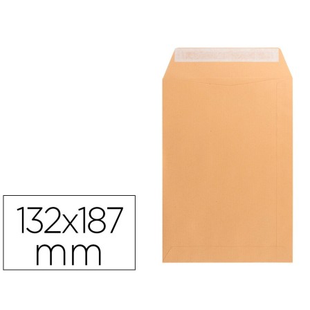 SOBRE LIDERPAPEL BOLSA N.4 KRAFT SALARIOS 140X190 MM TIRA DE SILICO...