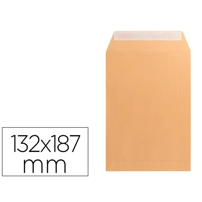 SOBRE LIDERPAPEL BOLSA N.4 KRAFT SALARIOS 140X190 MM TIRA DE SILICO...