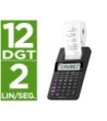 CALCULADORA CASIO IMPRESORA PANTALLA LC PAPEL 58MM HR-8RCE12 DIGITO...