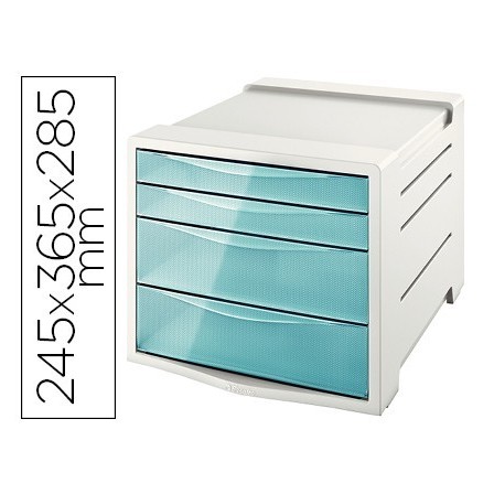 FICHERO CAJONES DE SOBREMESA ESSELTE COLOUR ICE PLASTICO 4 CAJONES ...
