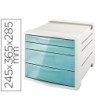 FICHERO CAJONES DE SOBREMESA ESSELTE COLOUR ICE PLASTICO 4 CAJONES ...
