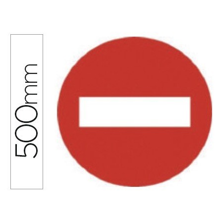 PICTOGRAMA SYSSA SEÑAL VIAL ENTRADA PROHIBIDA EN ACERO GALVANIZADO ...
