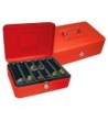 CAJA CAUDALES Q-CONNECT 10" 250X180X90 MM ROJA CON PORTAMONEDAS