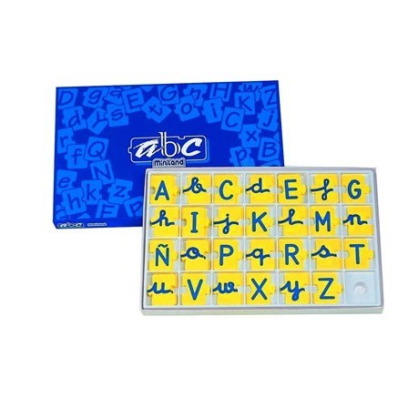 JUEGO MINILAND ABECEDARIO MAYUSCULAS Y MINUSCULAS 168 PIEZAS