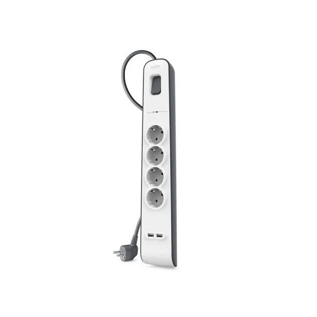 REGLETA BELKIN BSV401VF2M PROTECCION SOBRETENSION 4 TOMAS + 2 PUERT...