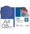 TAPA ENCUADERNACION LIDERPAPEL POLIPROPILENO A4 0.8MM AZUL PAQUETE ...
