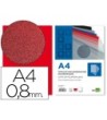 TAPA ENCUADERNACION LIDERPAPEL POLIPROPILENO A4 0.8MM ROJA PAQUETE ...