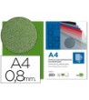 TAPA ENCUADERNACION LIDERPAPEL POLIPROPILENO A4 0.8MM VERDE PAQUETE...