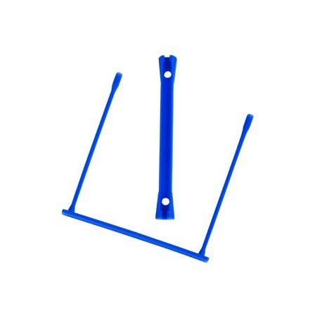 ENCUADERNADOR FASTENER Q-CONNECT PLASTICO E-CLIPS COLOR AZUL CAJA D...