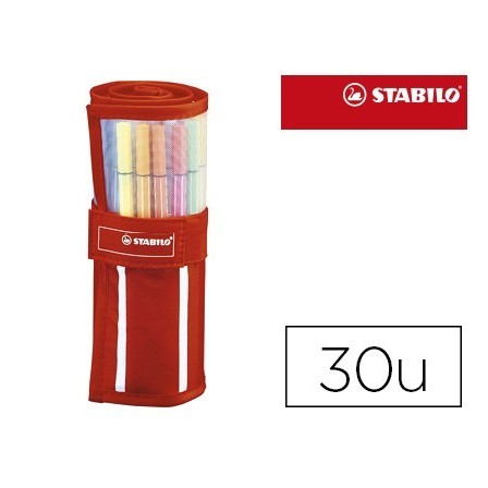 ROTULADOR STABILO PUNTA DE FIBRA PEN 68 ESTUCHE ROLLERSET DE 30 COL...
