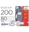 ETIQUETA ADHESIVA AVERY IDENTIFICATIVA ACETATO DE SEDA TAMAÑO 80X50...