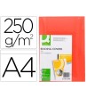 TAPA DE ENCUADERNACION Q-CONNECT CARTON DIN A4 ROJO SIMIL PIEL 250 ...