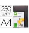 TAPA DE ENCUADERNACION Q-CONNECT CARTON DIN A4 NEGRO SIMIL PIEL 250...
