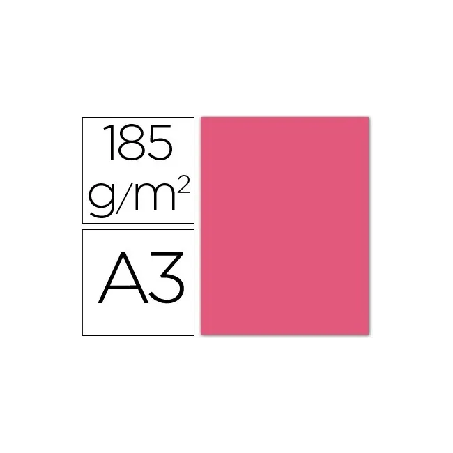CARTULINA GUARRO DIN A3 FUCSIA FLUORESCENTE 185 GR PAQUETE 50 H