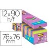 BLOC DE NOTAS ADHESIVA QUITA Y PON POST-IT SUPER STICKY 76X76 MM 90...