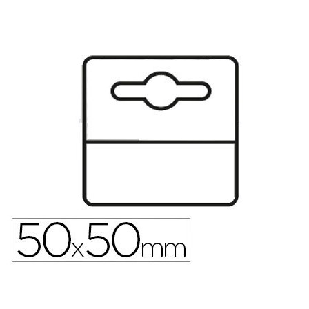 ETIQUETA COLGADOR ADHESIVA 3L OFFICE EN PVC 50X50 MM PACK DE 1000 U...