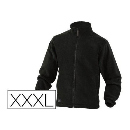 CHAQUETA DELTAPLUS POLAR CON CREMALLERA 2 BOLSILLOS COLOR NEGRO TAL...
