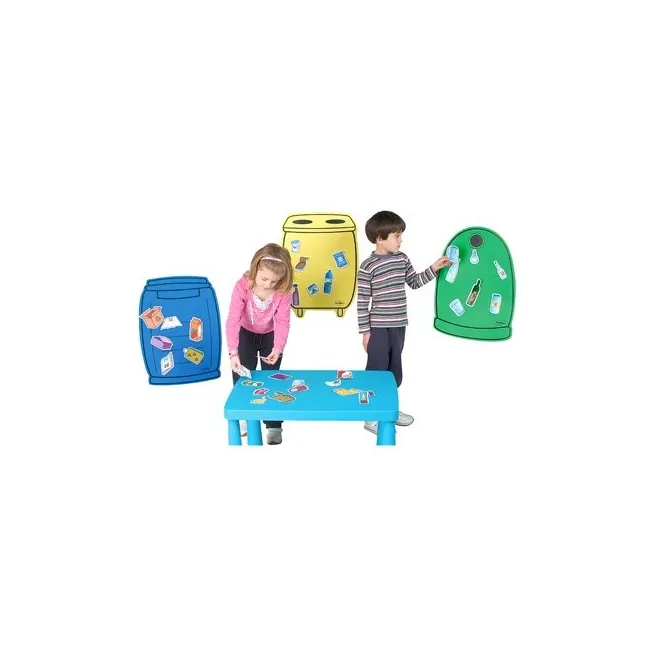 JUEGO CONTENEDORES HENBEA PLASTICO RECICLAJE MATERIAL ORGANICO VIDR...