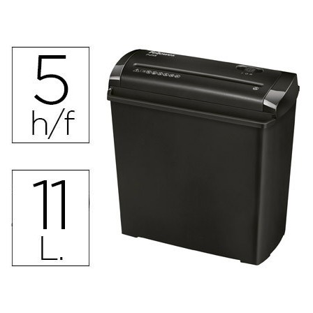 DESTRUCTORA DE DOCUMENTOS FELLOWES P-25S CAPACIDAD DE CORTE 5 HOJAS...