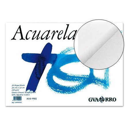 BLOC DIBUJO ACUARELA DIN A3 ENCOLADO 32.5X46 CM 20 H DE 240 GRAMOS