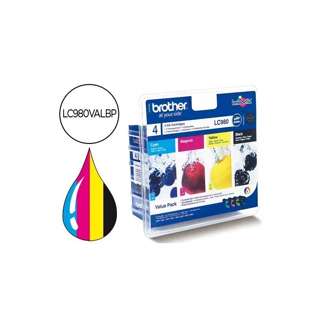 INK-JET BROTHER LC-980BK DCP-145 DCP-165 MFC-250 MFC-290 NEGRO MAGE...