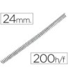 ESPIRAL METALICO Q-CONNECT 56 4:1 24MM 1,2MM CAJA DE 100 UNIDADES