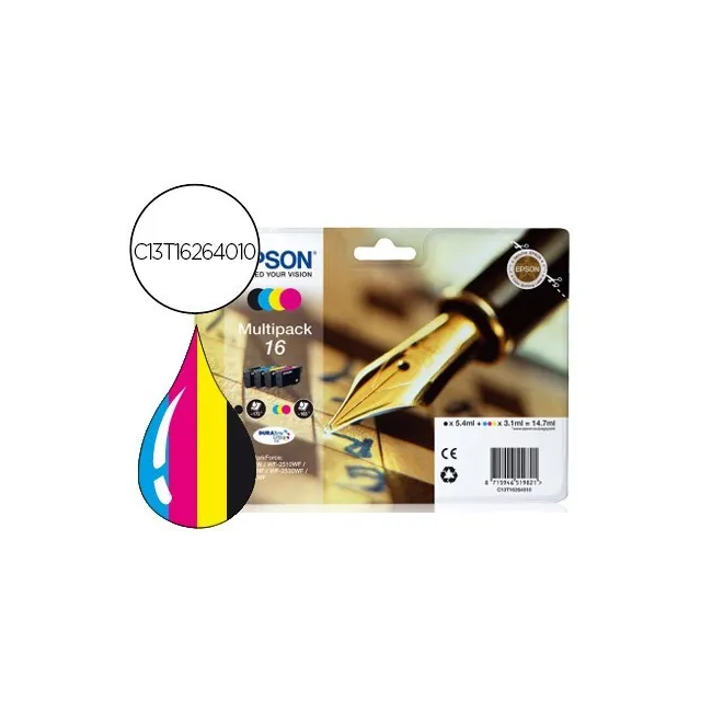 INK-JET EPSON 16 MULTIPACK WORKFORCE WF-2010W WF-2510WF WF-2520NF W...