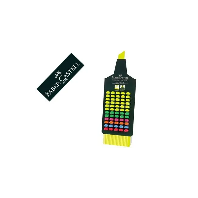 ROTULADOR FABER CASTELL FLUORESCENTE 48 -EXPOSITOR 60 UNIDADES COLO...